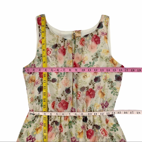 Sheer Floral Print Sleeveless Sun Dress by EyeShadow - Picture 11 of 13